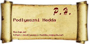 Podlyeszni Hedda névjegykártya